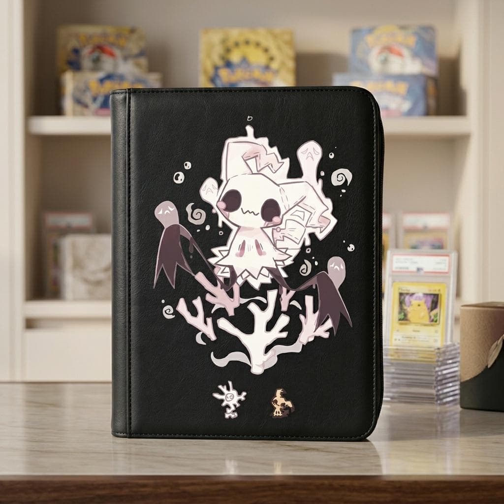Mimikyu Pokemon Binder, Cute Ghost Fairy Pokémon Card Holder, Spooky Anime Trading Card Album, Gothic Kawaii Collector Gift