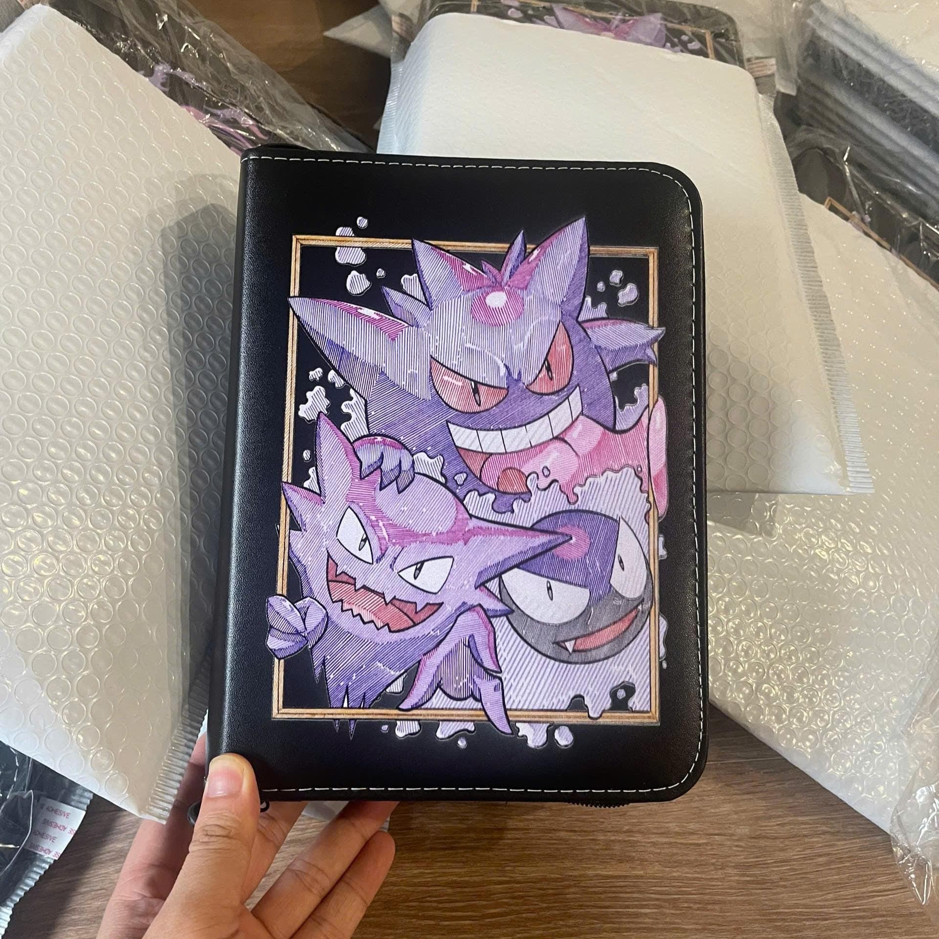 Gengar Pokemon Card Binder, Haunter Ghost Pokemon TCG Album, Trading Card Storage Folder, Pokemon Collector Gift