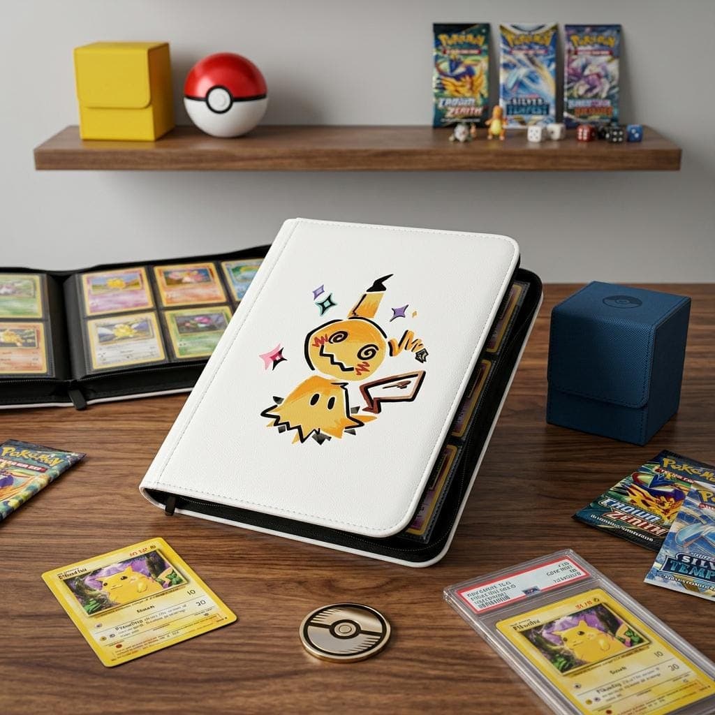 Mimikyu Pokemon Custom Card Binder, Pokemon Trading Card Binder, TCG Card Binder Gift For Pokemon Fans