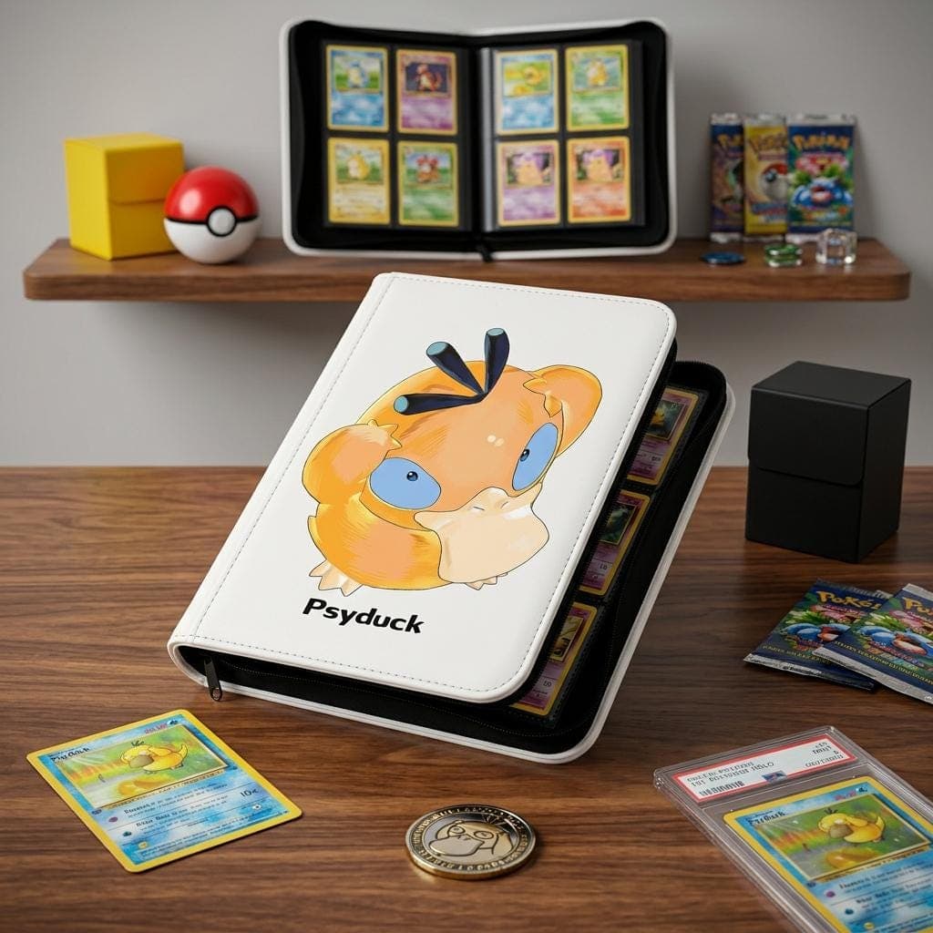 Psyduck Pokemon Custom Card Binder, Pokemon Trading Card Binder, TCG Card Binder, Gift For Pokemon Fans