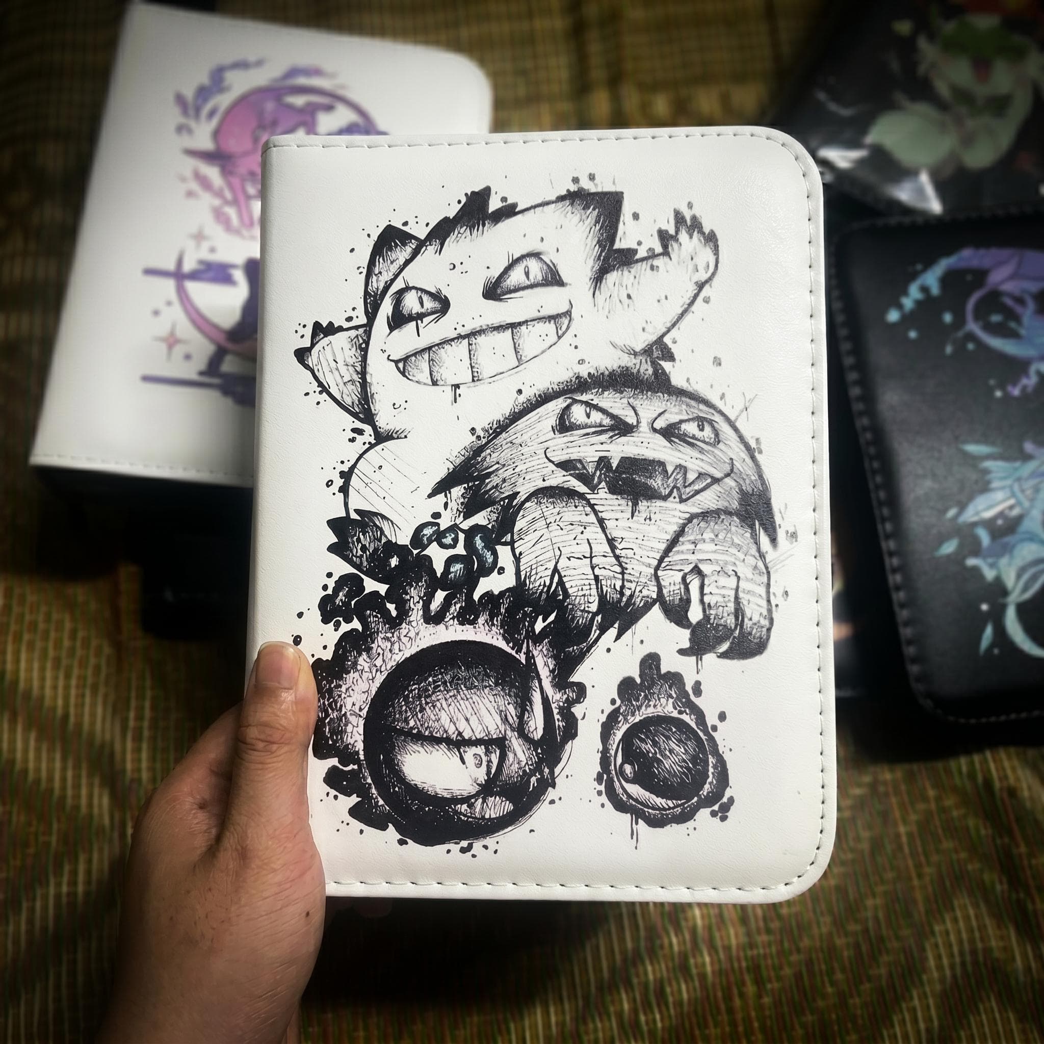 Gengar Evolution Pokemon Custom Card Binder, Pokemon Trading Card Binder, Pokemon TCG Binder, Pokemon Collector Birthday Gift