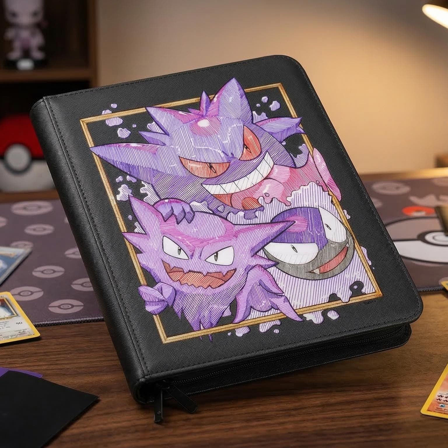 Gengar Pokemon Custom Card Binder, Pokemon Trading Card Binder, Pokemon TCG Binder, Pokemon Collector Birthday Gift