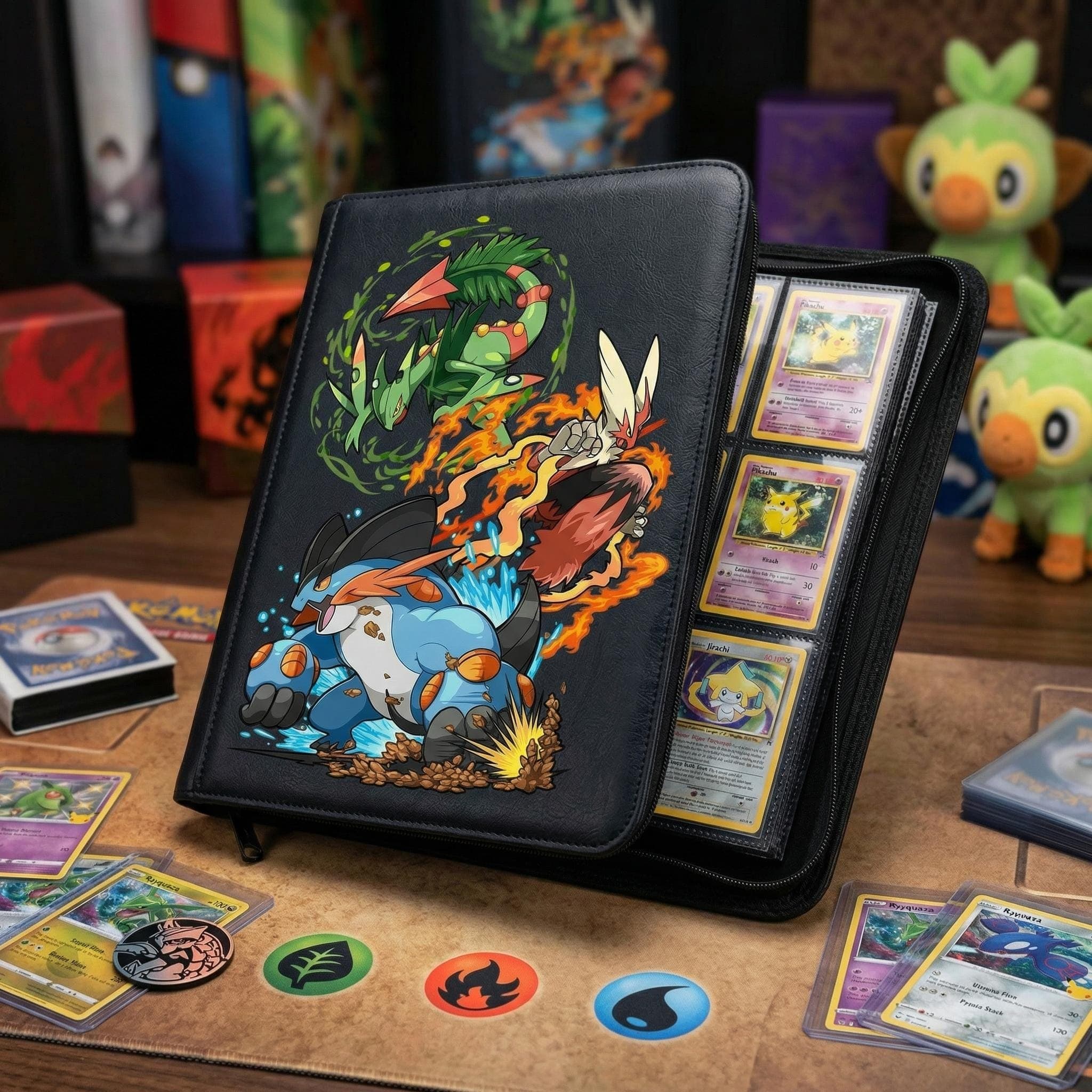 Hoenn Final Evolution Pokemon Binder, Swampert Blaziken Sceptile Card Binder, Starter Evolution TCG Album, TCG Holder, PokemonLover Gift