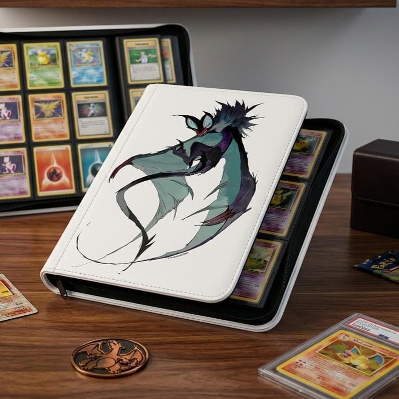 Custom Dragapult Pokemon Binder, Personalized Pokemon Trainer Card Binder, Anime Trading Card Album, Zip TCG Card Holder Gift