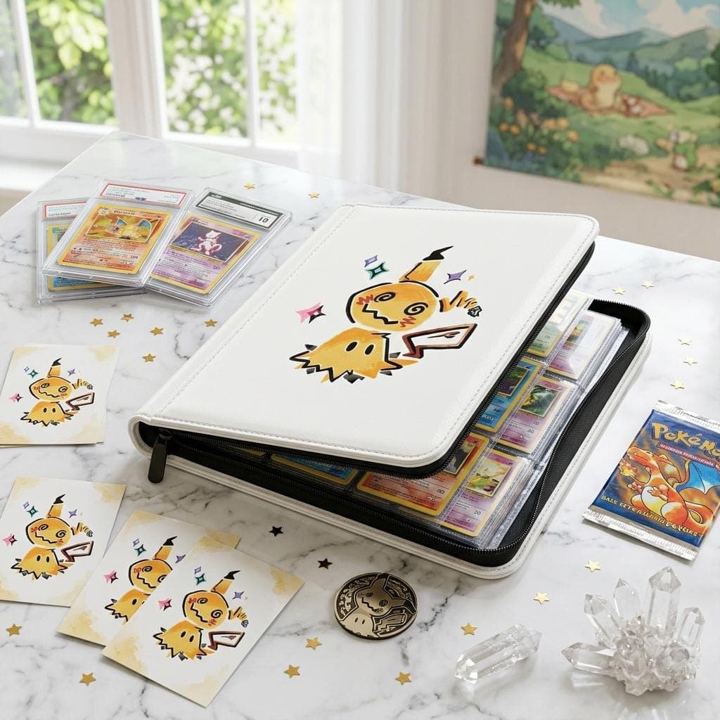 Mimikyu Pokemon Custom Card Binder, Pokemon Trading Card Binder, TCG Card Binder Gift For Pokemon Fans
