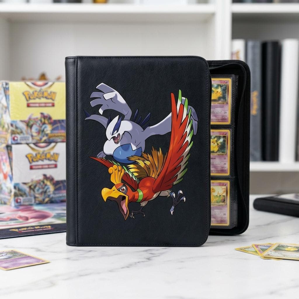 Lugia Ho-Oh Pokemon Binder, Legendary Bird Pokémon Card Holder, Anime Trading Card Album, Collector Gift