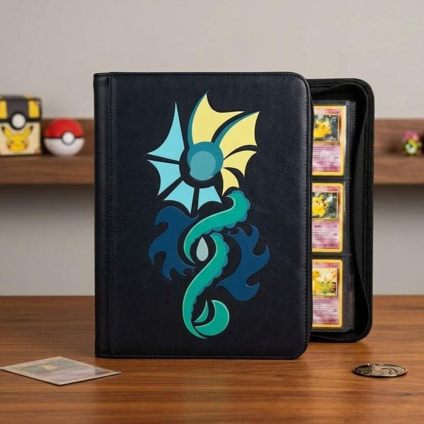 Vaporeon Pokemon Card Binder, Water Type Pokemon Binder, Eeveelution Binder, Anime Card Album, Trading Card Holder Gift