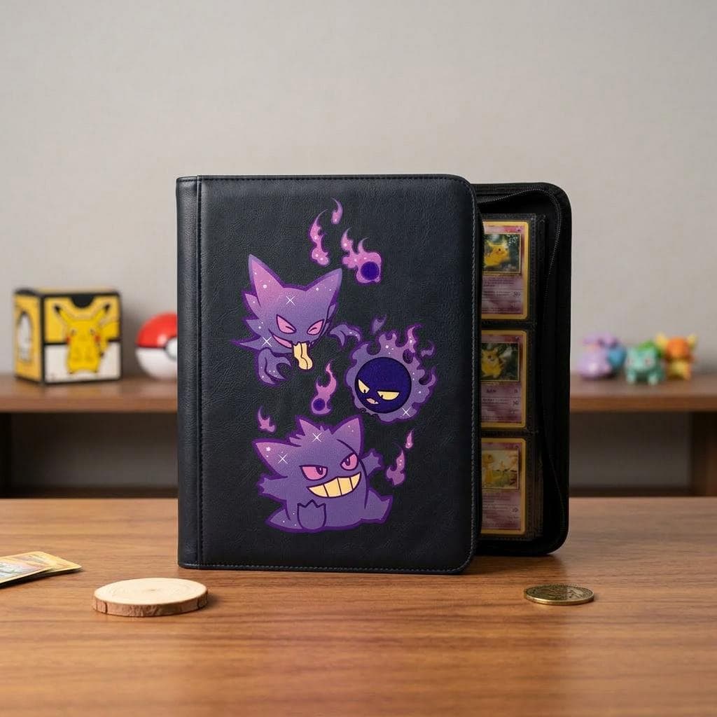 Gengar Haunter Gastly Pokemon Card Binder, Ghost Pokemon Binder, Anime Card Album, Trading Card Holder, Gift for Pokemon Fans